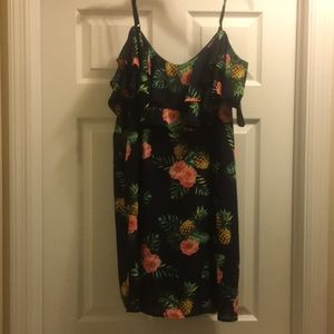 Tropical print dress